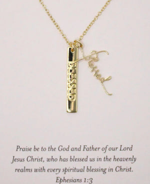 Blessed Bar Necklace